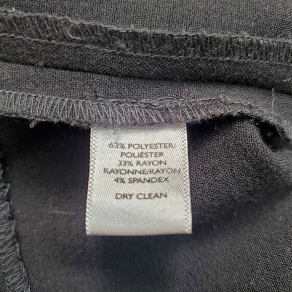 Ann Taylor LOFT Womens Black Cocktail Dress Size 2 Midi Sheath Career Office - Picture 5 of 10